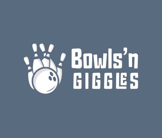 Logotipo de boliche com ilustração de pino