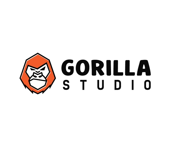 Logotipo gamer com mascote de gorila marcante